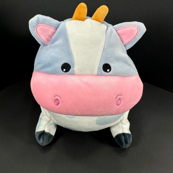 Snuggle beggie Plush Cow Toy - Pink and Gray size 10” pre owned Exellent cond - Picture 1 of 6